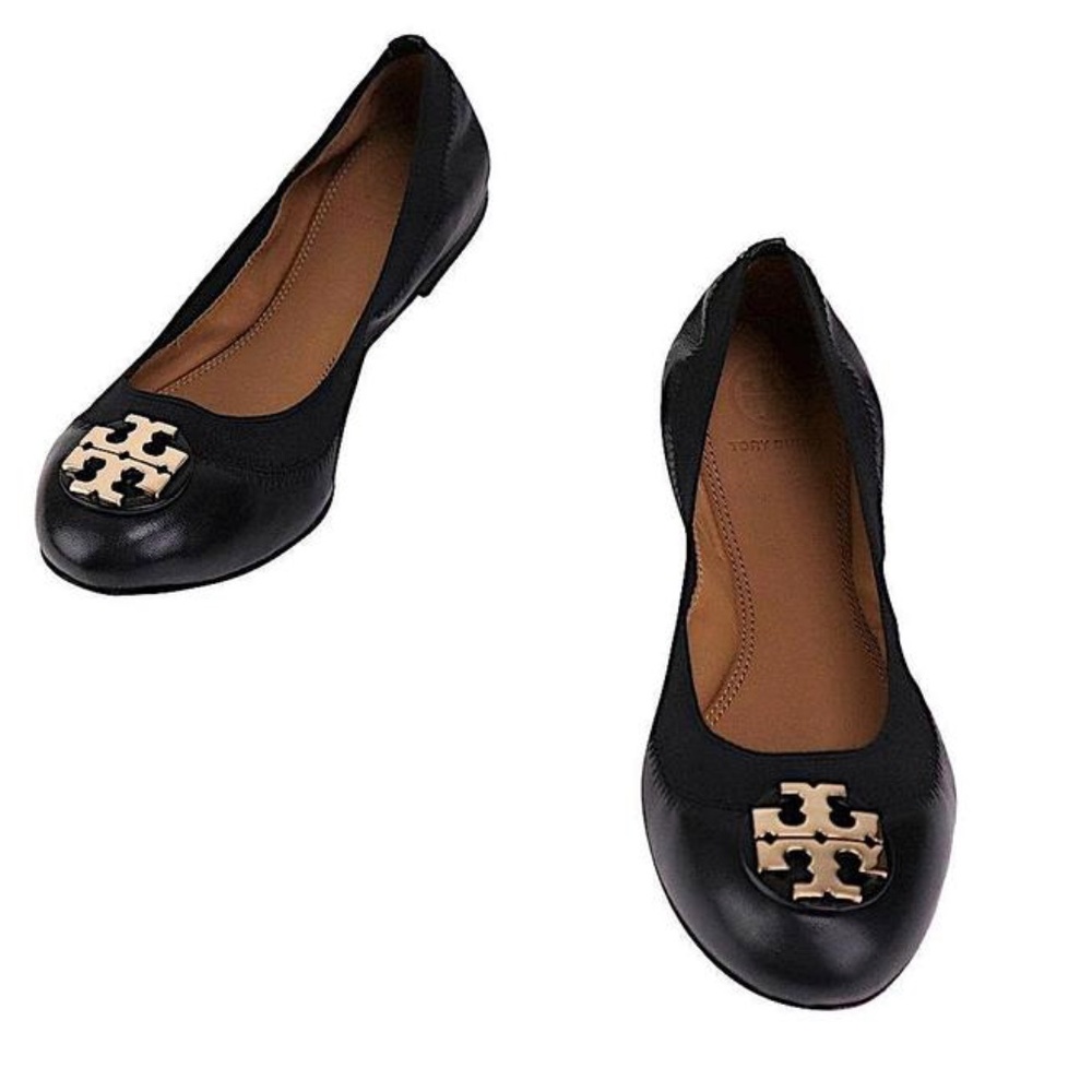 Tory Burch Claire Elastic Ballet Nappa Leather Flats